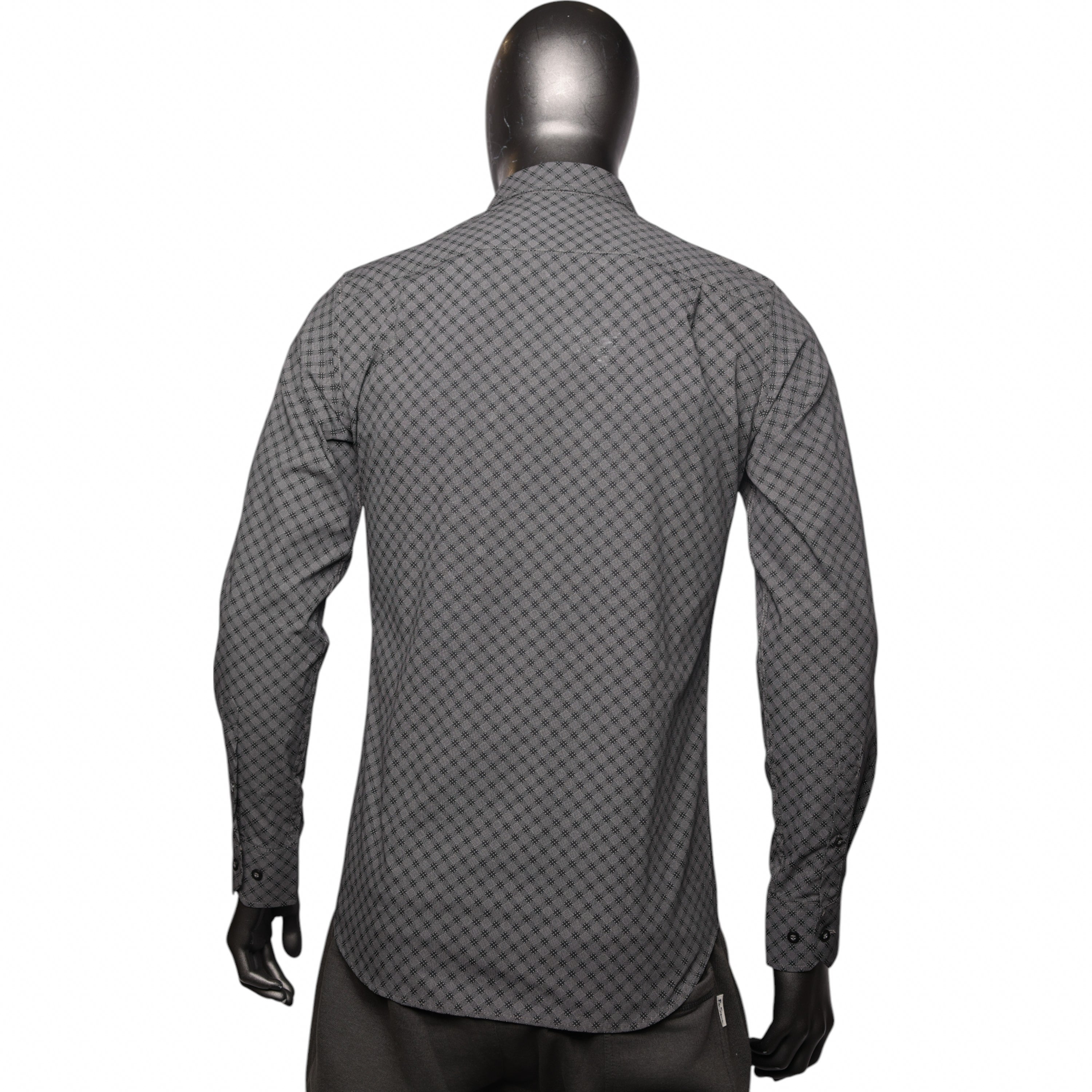 Polo Shirt Long-Sleeve Geo Black